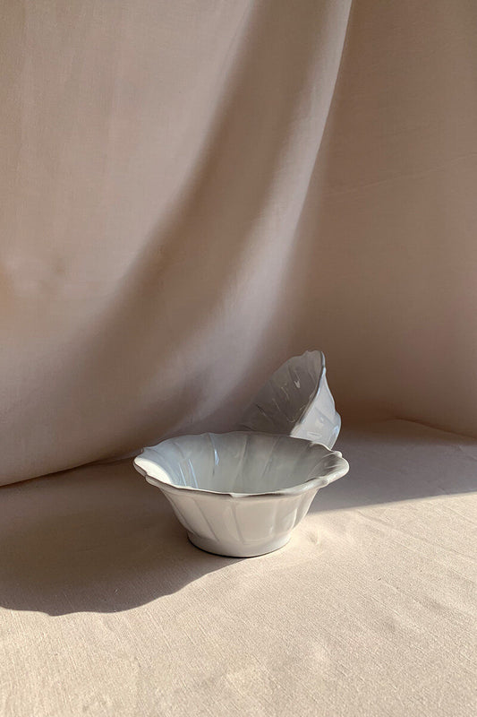 Ceramic Ruffle Snack Bowl