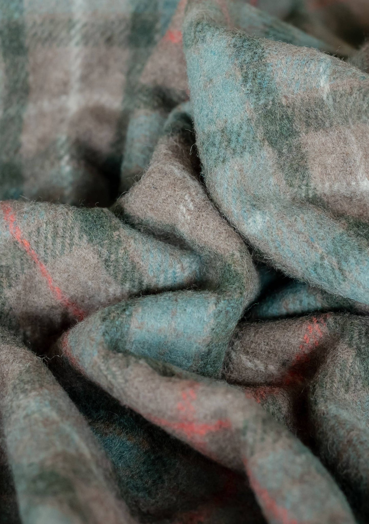 Coperta di lana riciclata - Fraser Hunting Tartan invecchiato