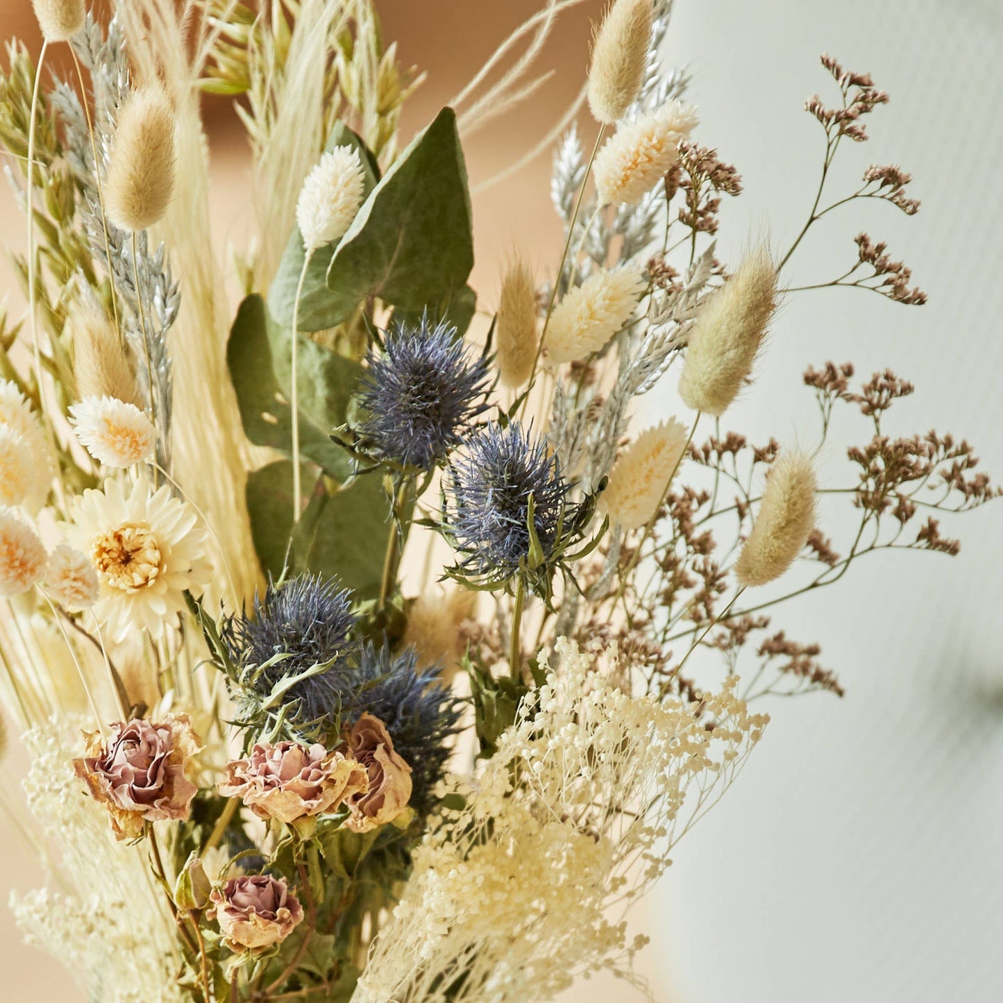 Dried Flowers - Field Bouquet Frosted White: Small