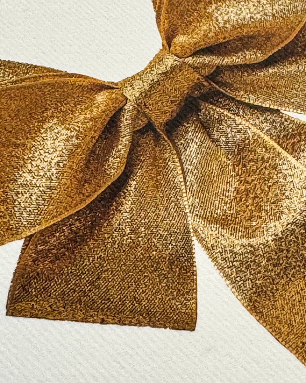 Gold Bow Greeting Card