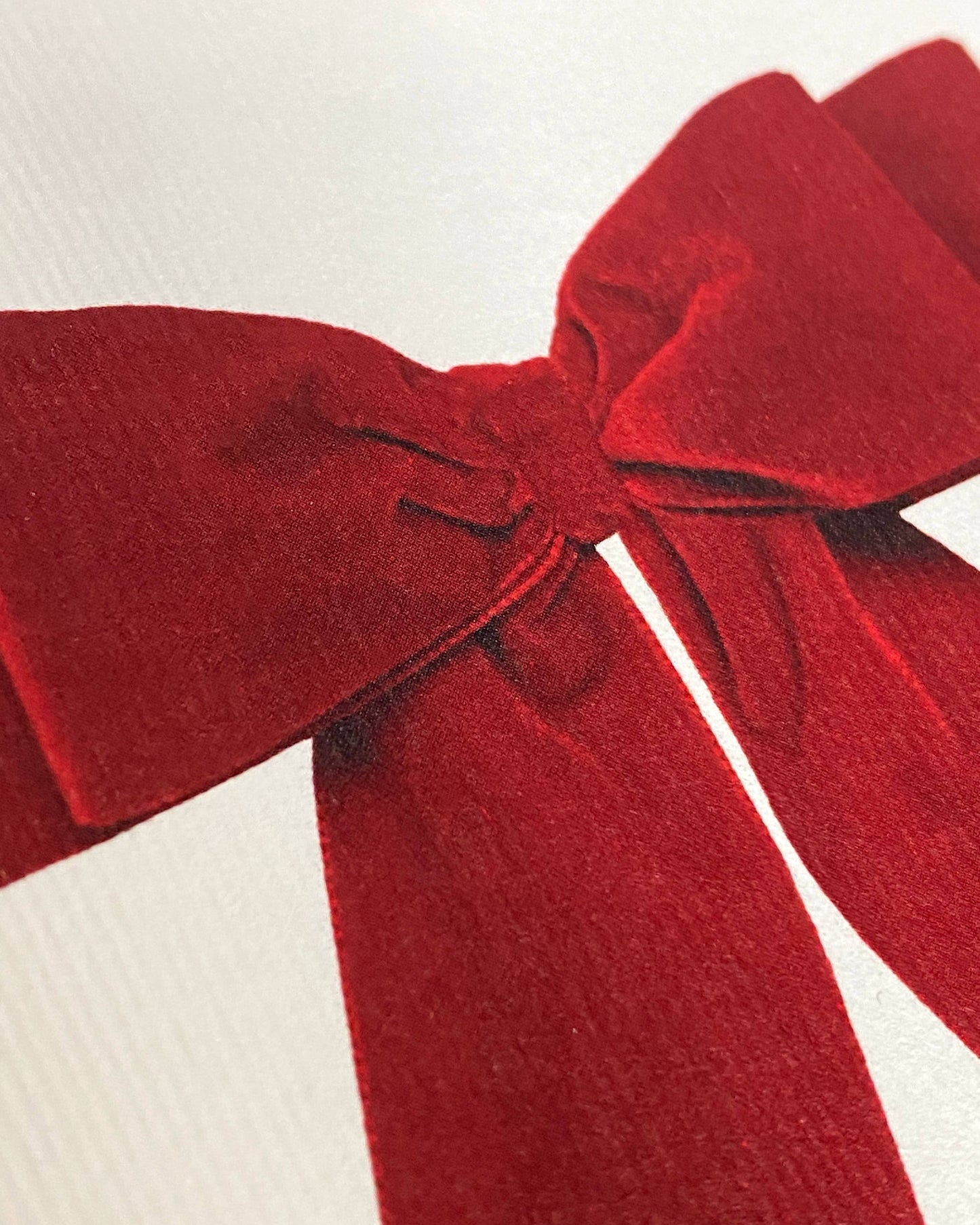 Red Velvet Bow Greeting Card