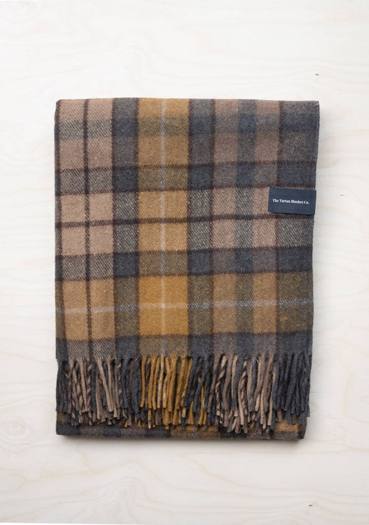 Recycled Wool Blanket - Buchanan Natural Tartan