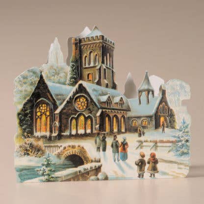 CHURCH IN THE SNOW NOSTALGIC CHRISTMAS CARD