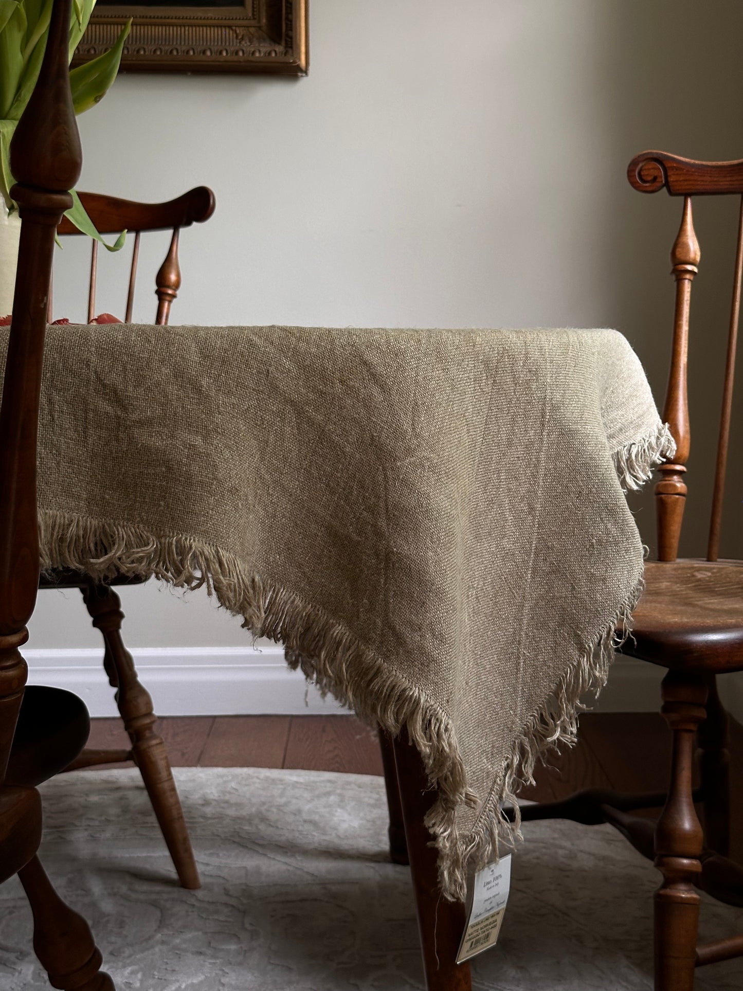 V.VM Fringe Linen Tablecloth - Made-To-Order