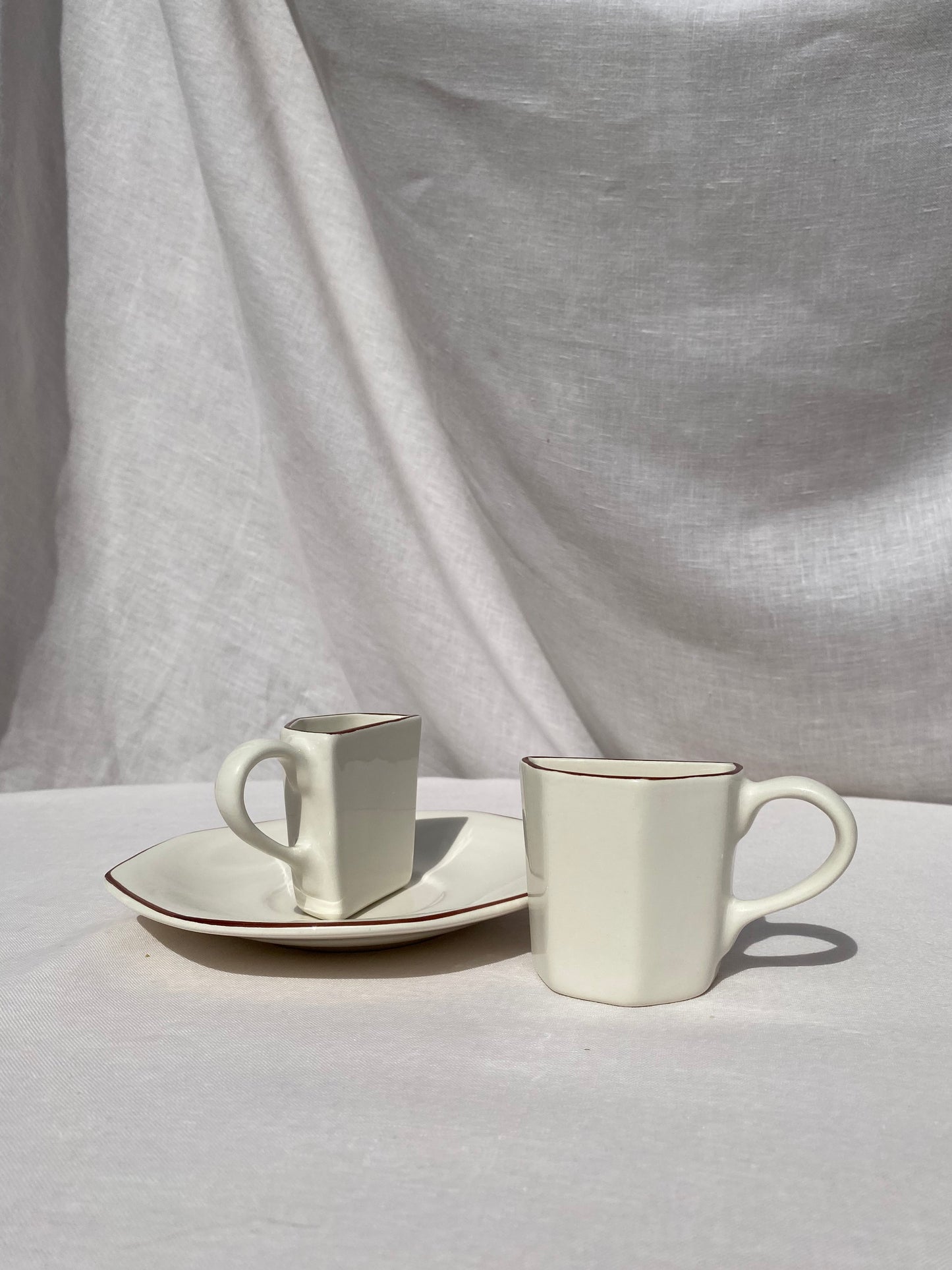 V.VM Split Espresso Cup - Brown Border