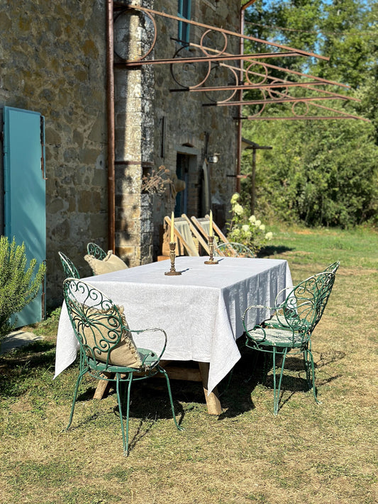 V.VM Linen Everyday Tablecloth - White Melange