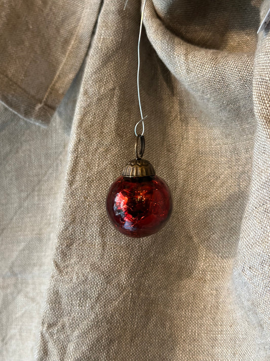 Red Glass Ornament - Small Sphere