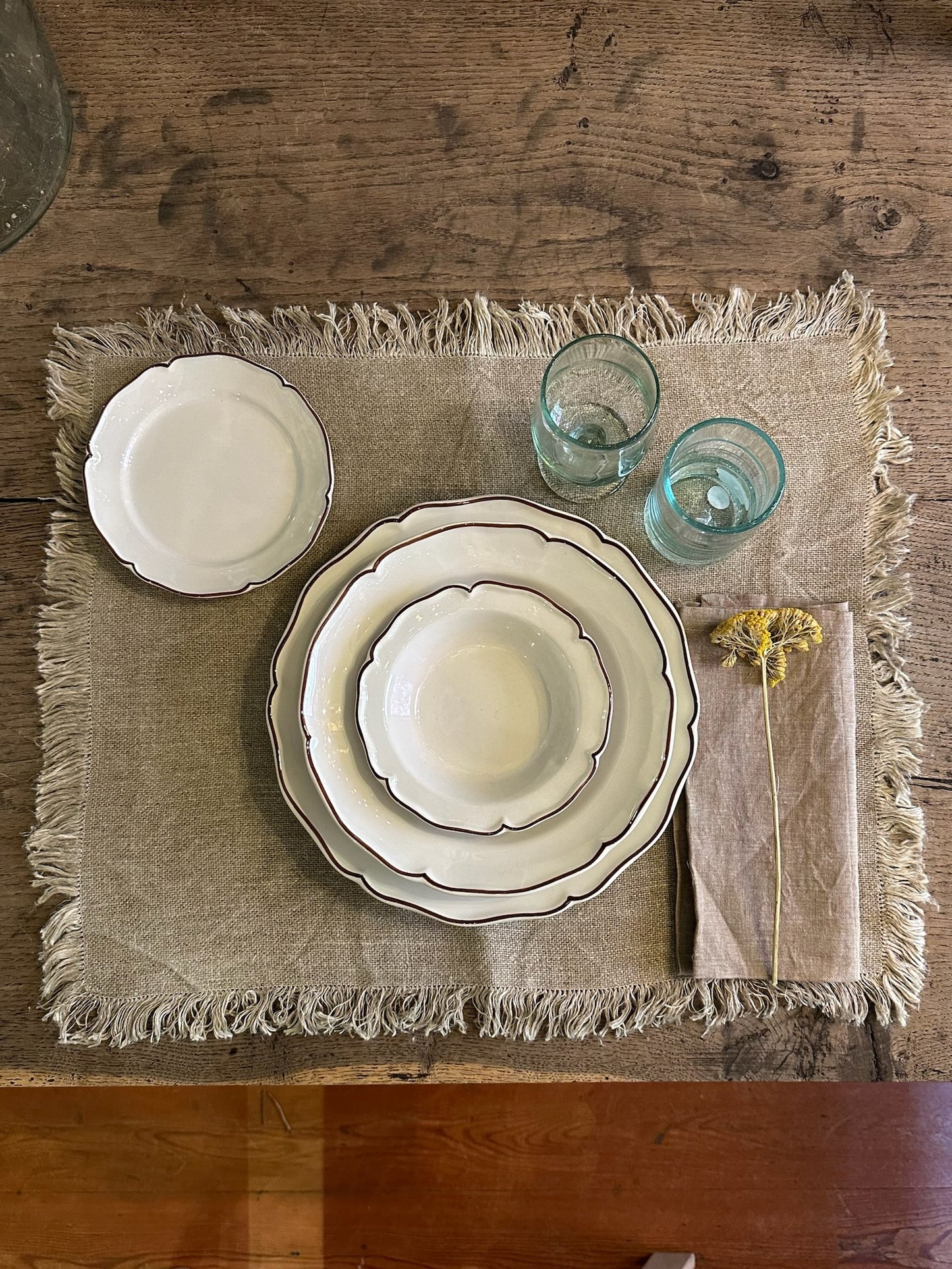 V.VM Fringe Linen Placemat - Made To Order