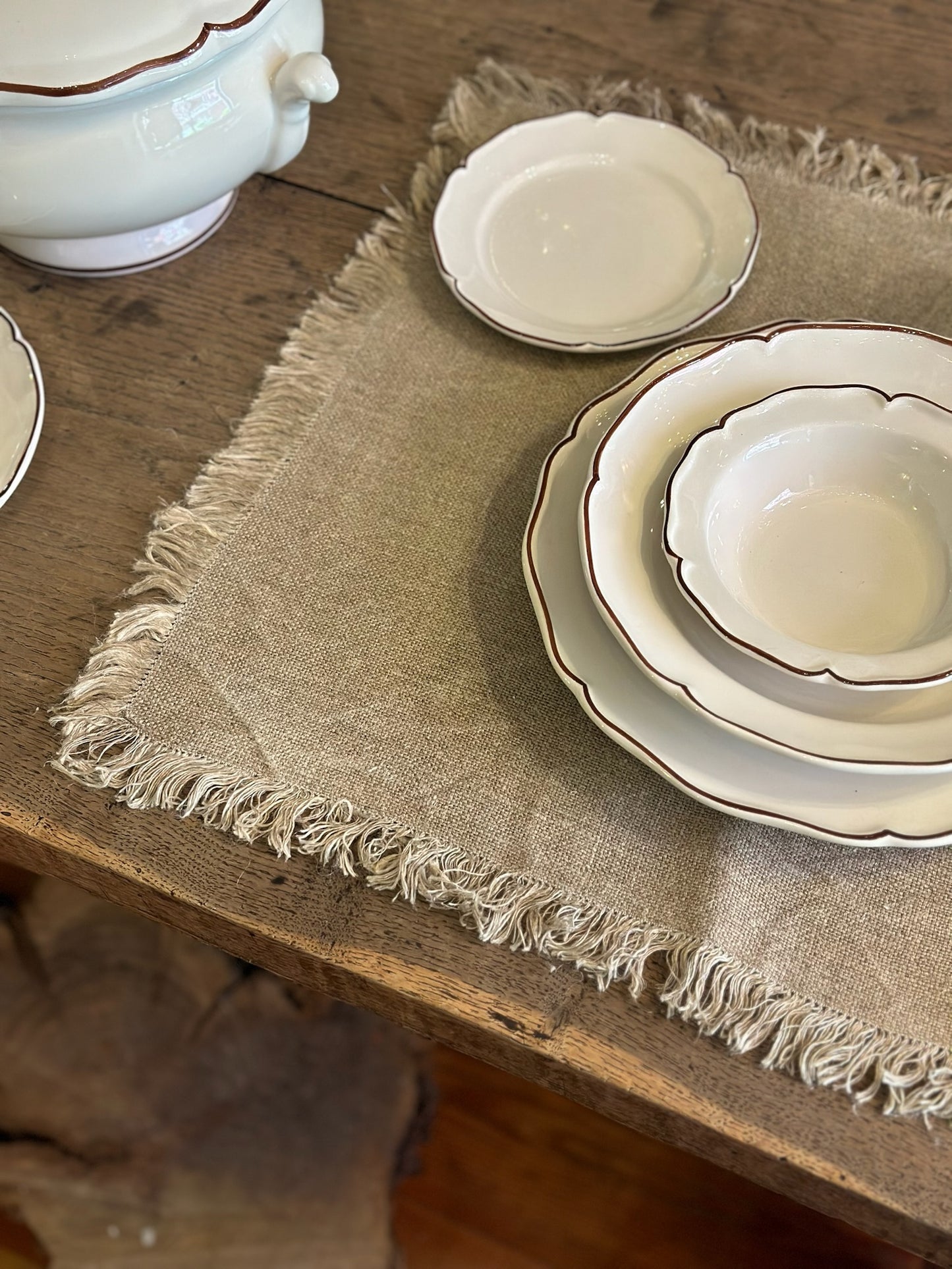 V.VM Fringe Linen Placemat - Made To Order