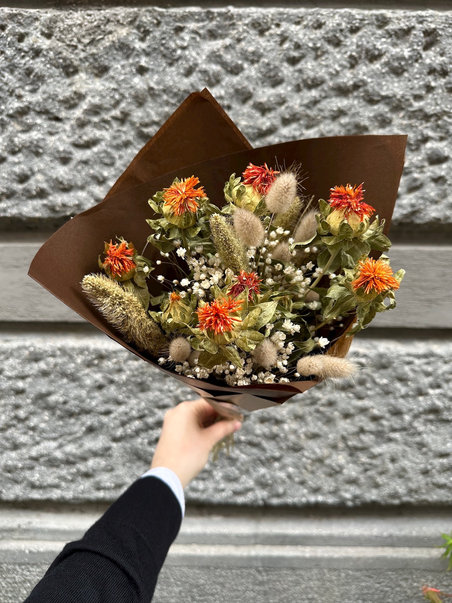 V.VM Dried Flower Bouquet - Orange Flowers