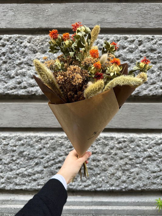 V.VM Dried Flower Bouquet - Orange Flowers