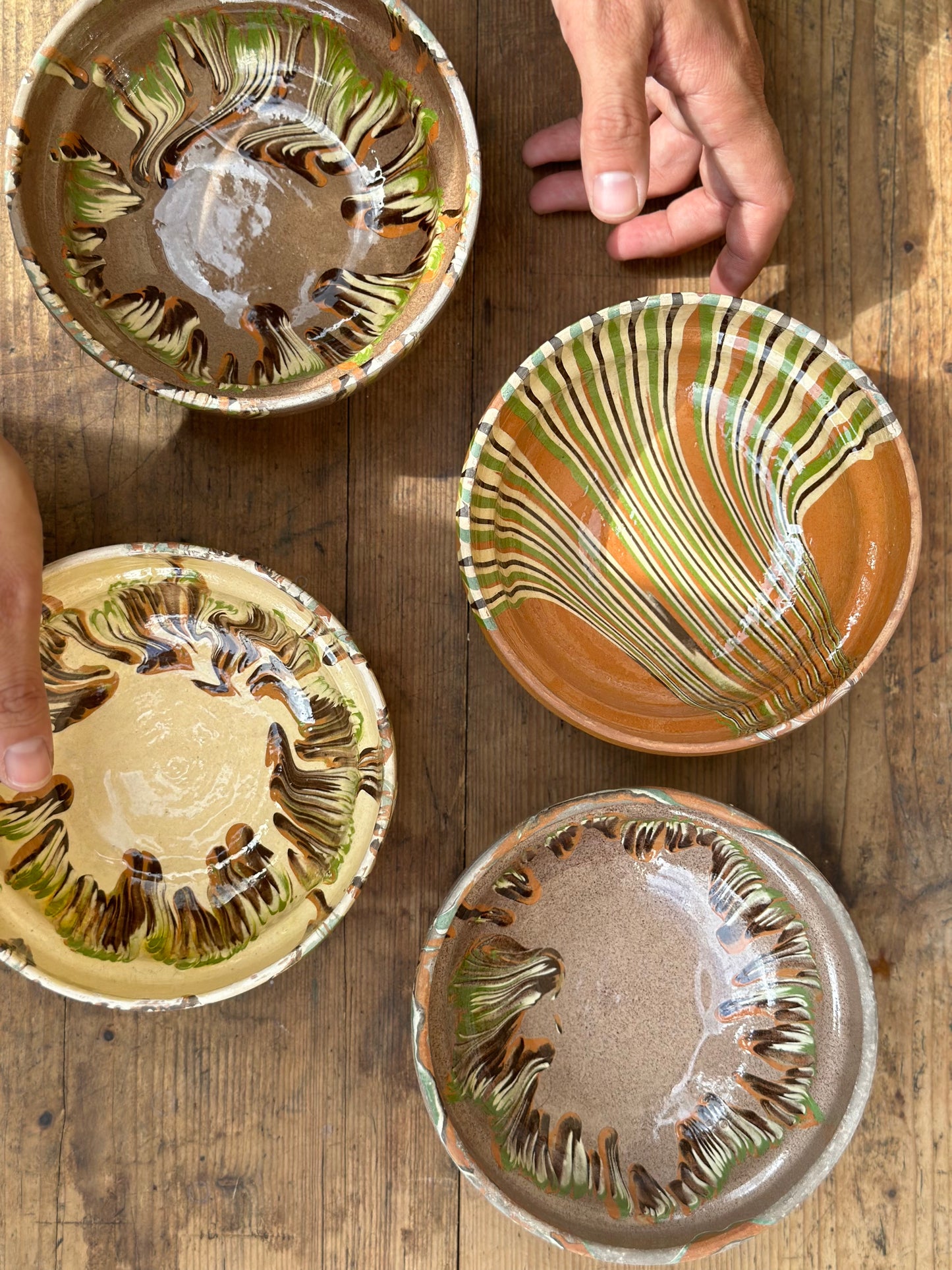 Set of 4 Antique Funky Bowls