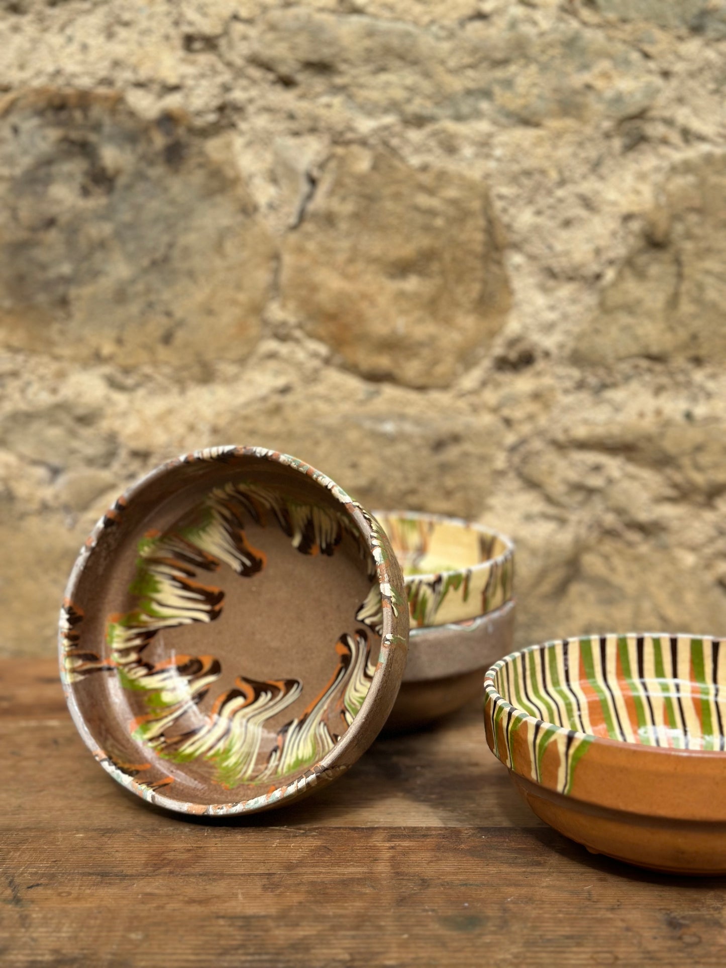 Set of 4 Antique Funky Bowls