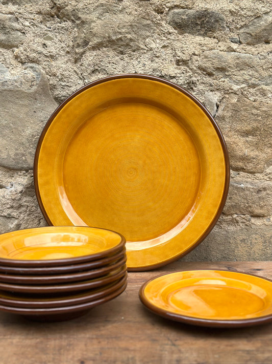 Set in ceramica antica - giallo senape