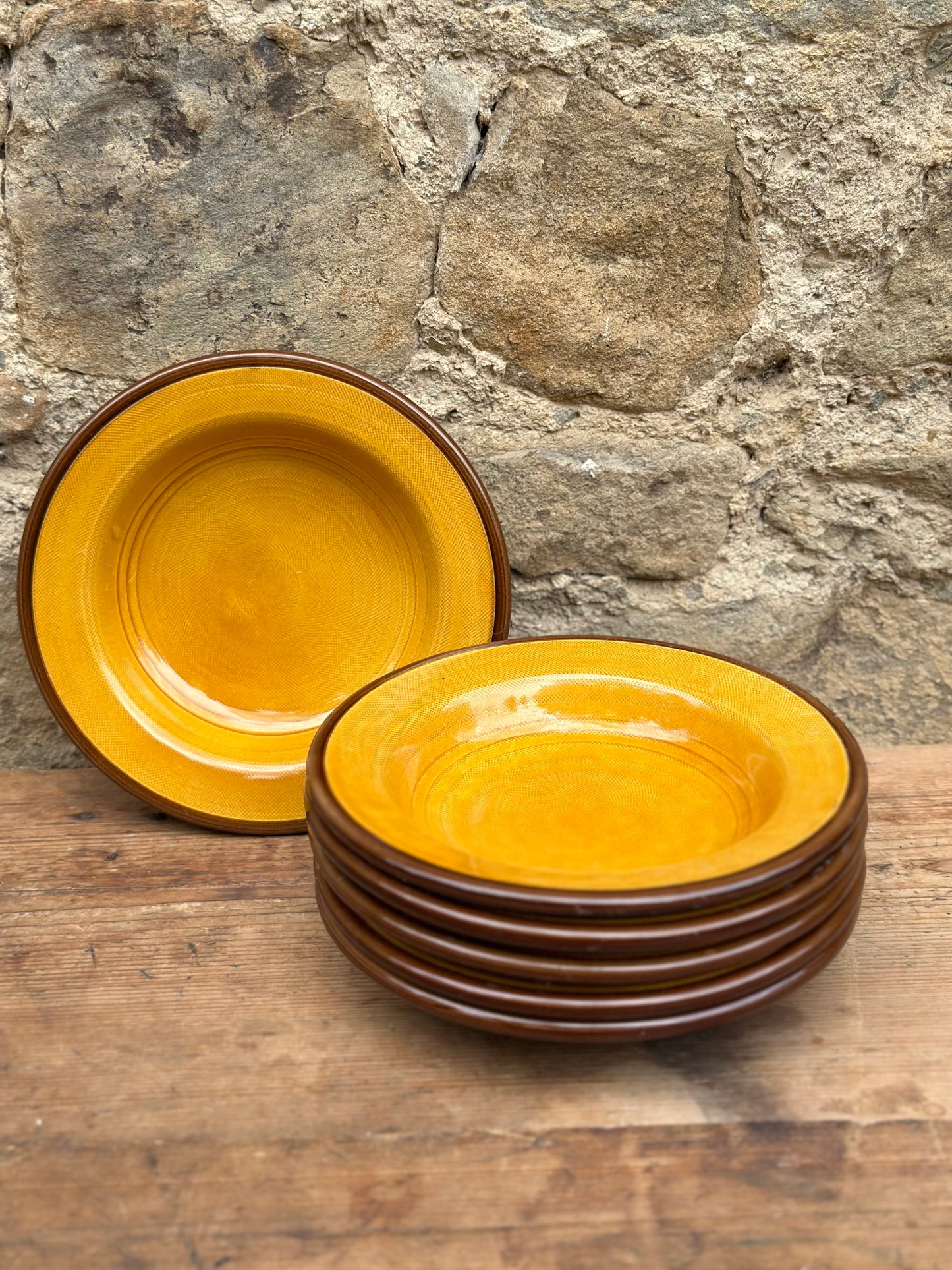 Antique Ceramic Set - Mustard Yellow