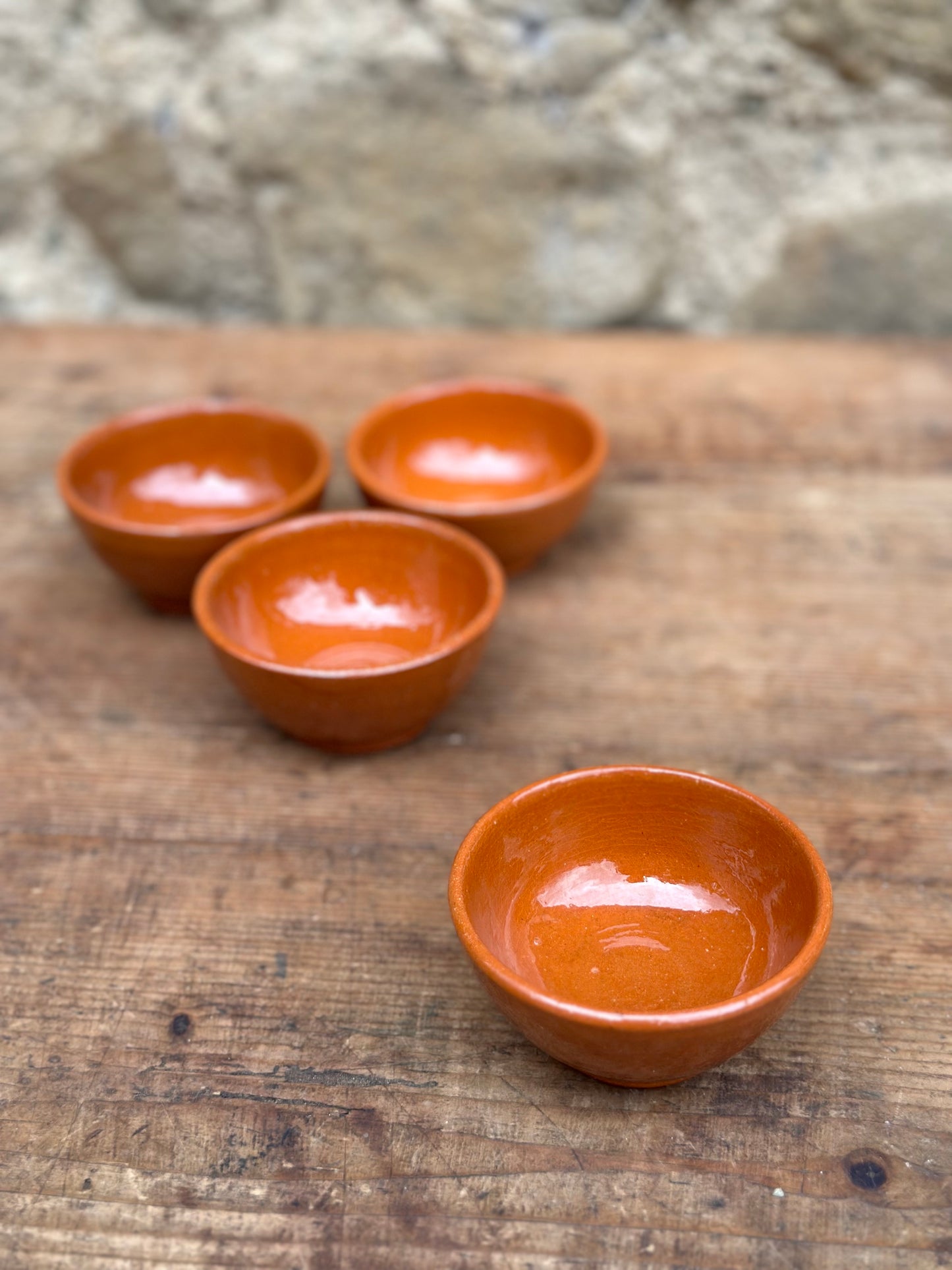 Small Handmade Ceramic Bowls - Set of 4