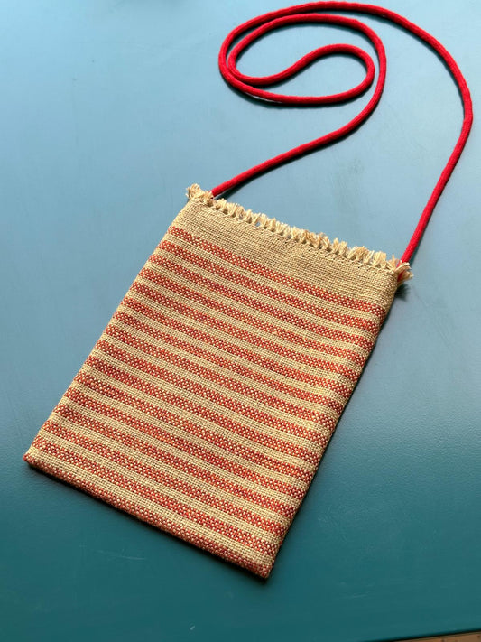 Bag Handmade On Loom - Linen & Cotton