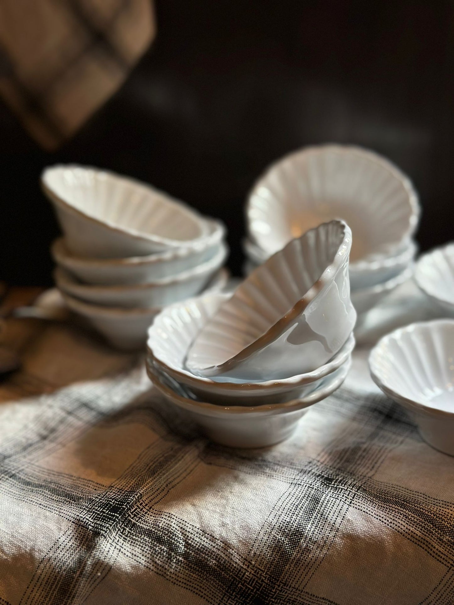 Ceramic Scalloped Dipping Bowl - Small