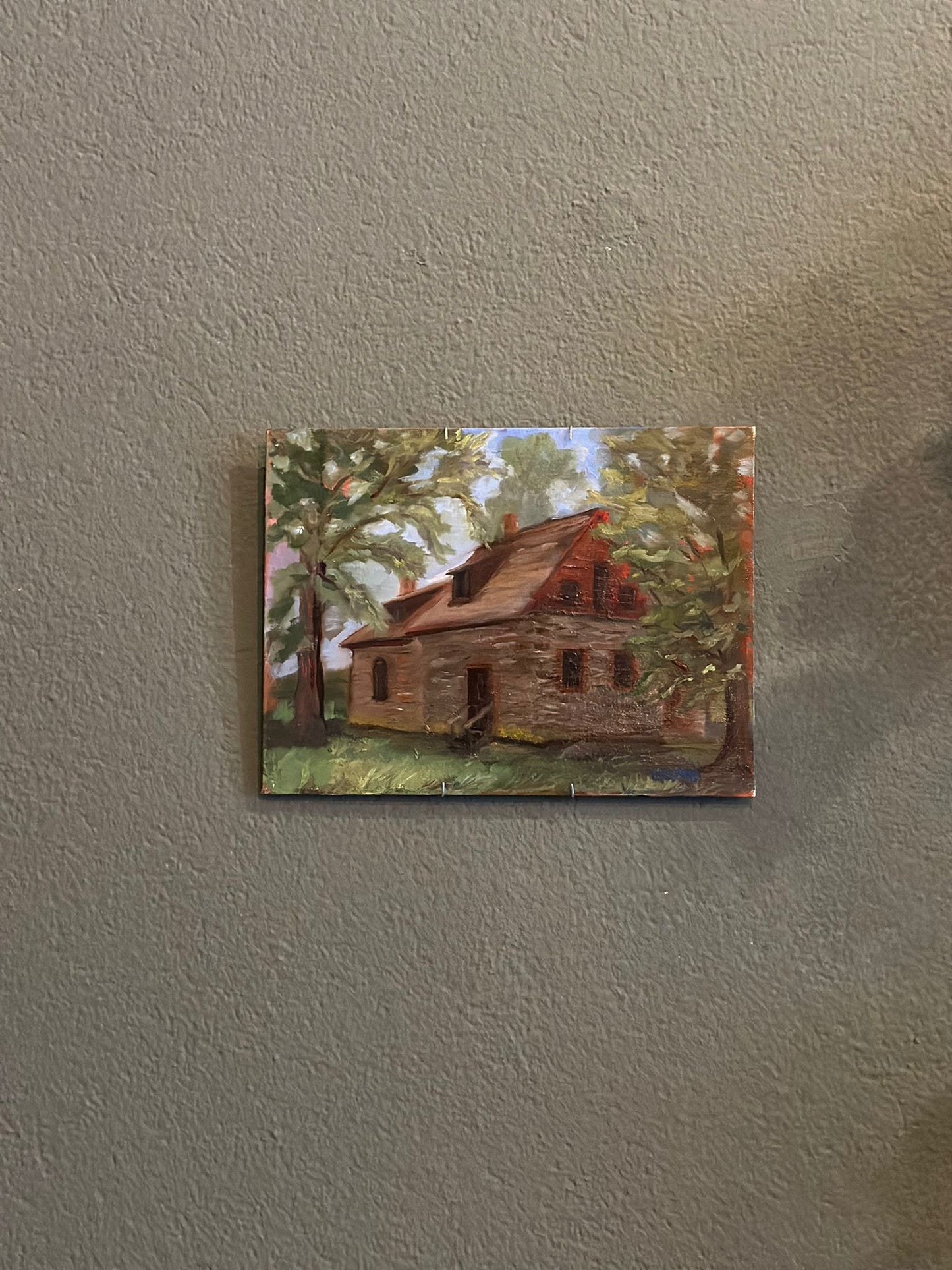 Cabin In The Woods Oil Painting