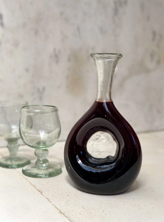 Handblown Glass Wine Decanter - Transparent