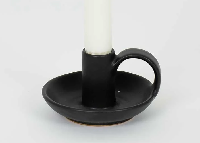 Ceramic Candleholder Black