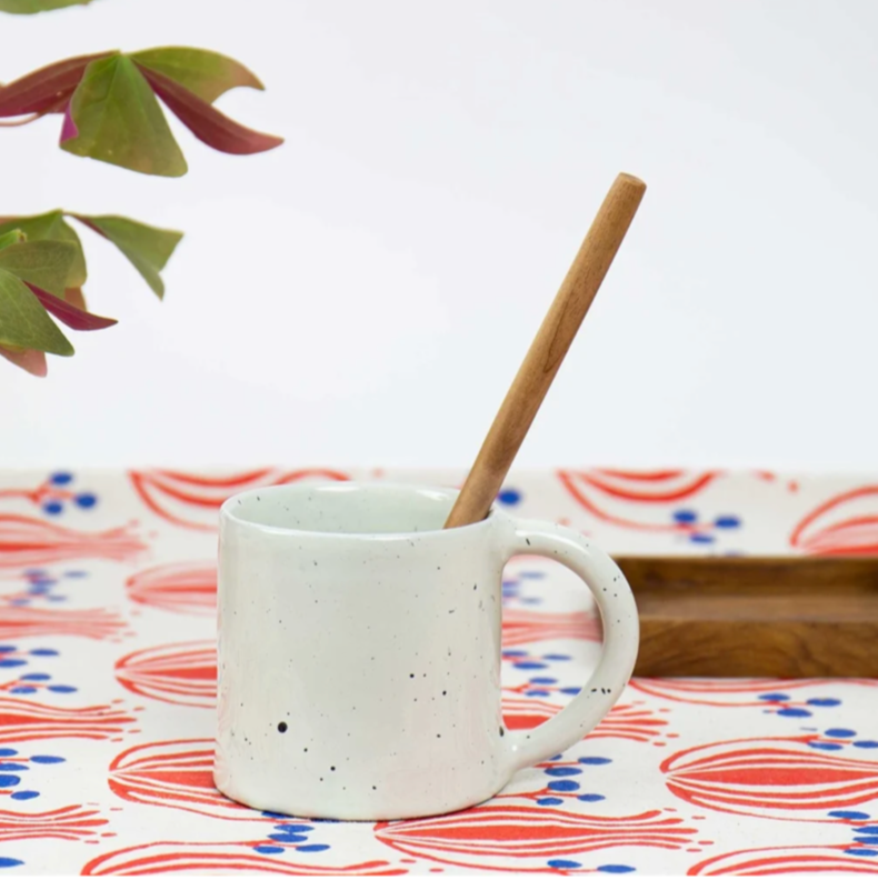 Small Eggshell Mug Big Handle