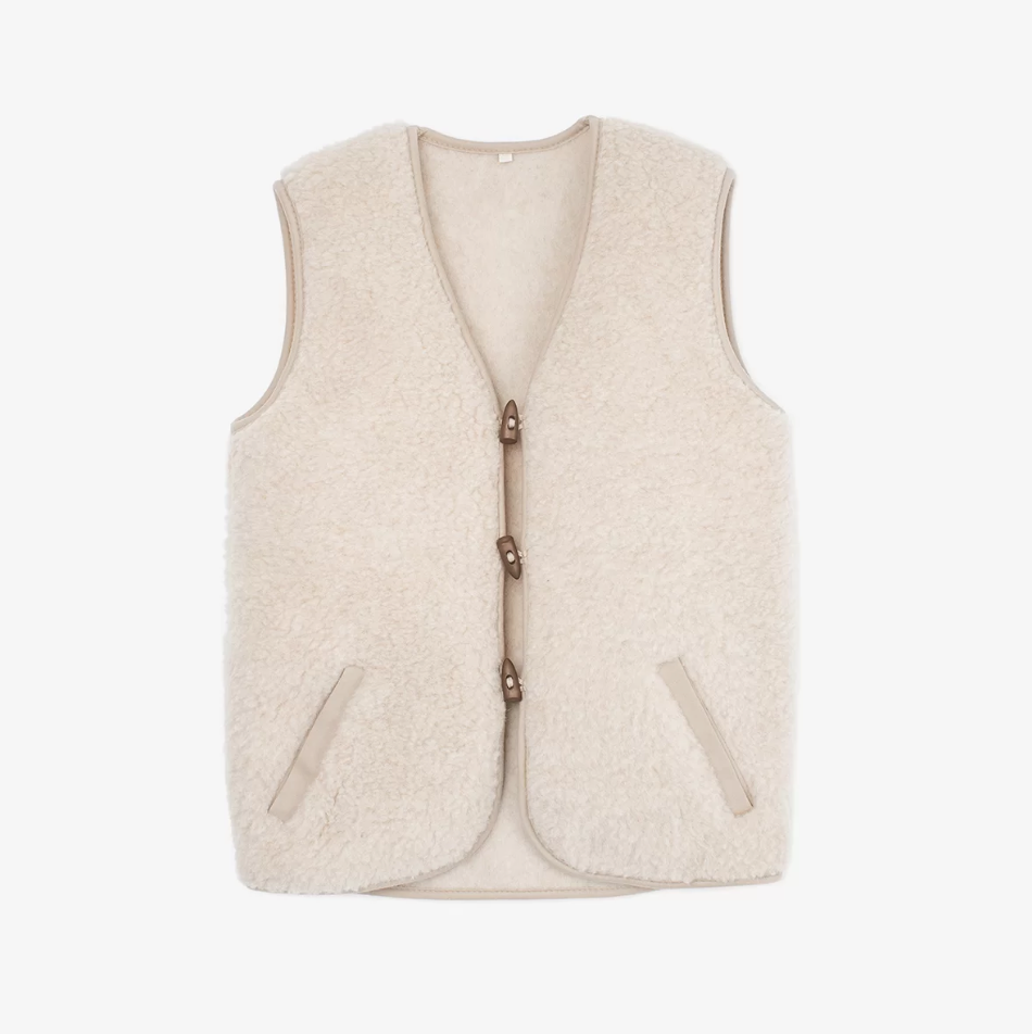 Shearling Vest Unisex - Natural