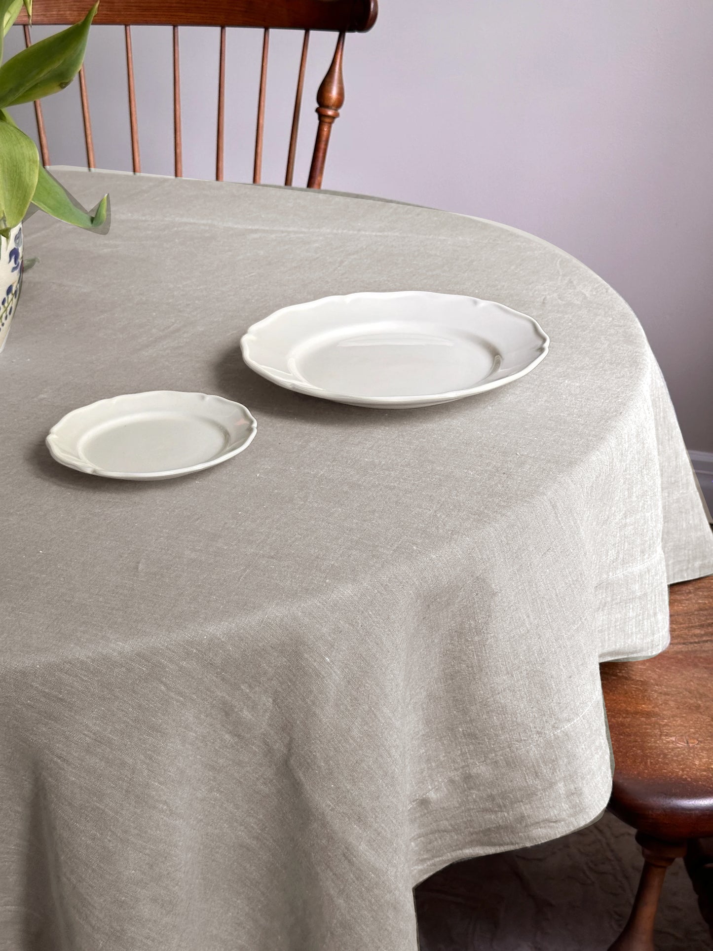 V.VM Linen Everyday Tablecloth - White Melange
