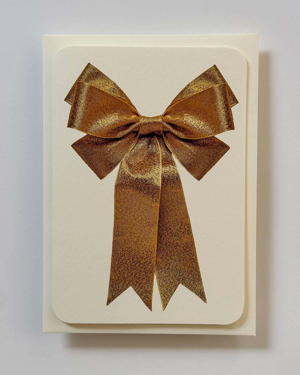 Gold Bow Greeting Card