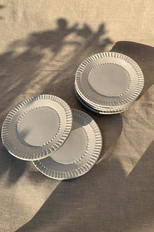 Ceramic Stripe Bread Plate