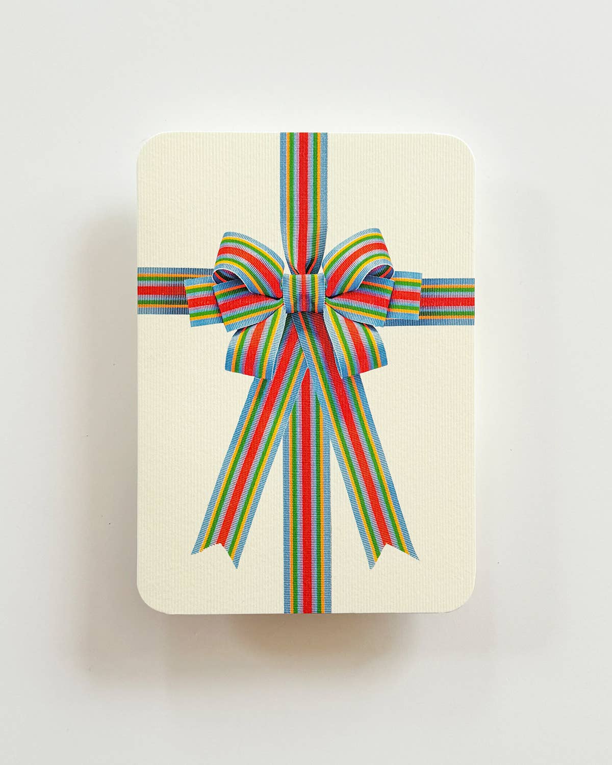 Candy Stripe Bow Greeting Card